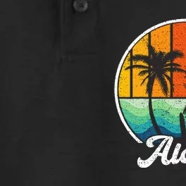 Aloha Hawaii Hawaiian Island Surf Dry Zone Grid Performance Polo