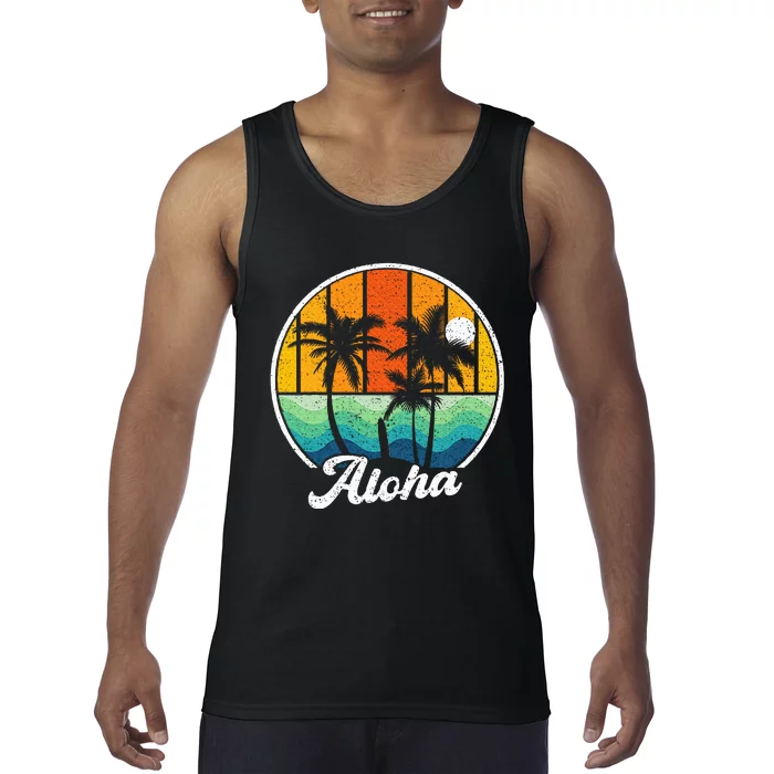 Aloha Hawaii Hawaiian Island Surf Tank Top