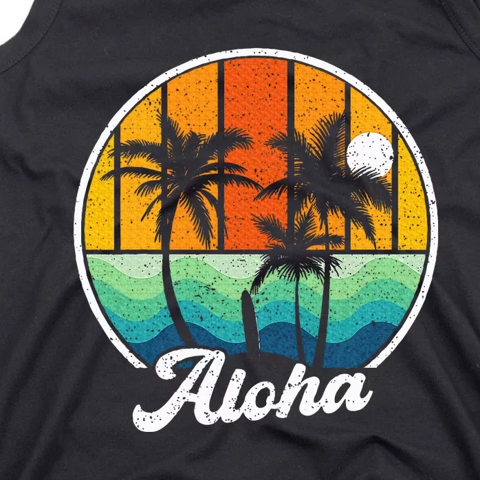 Aloha Hawaii Hawaiian Island Surf Tank Top