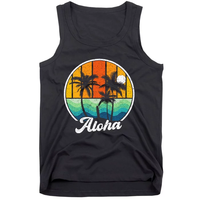 Aloha Hawaii Hawaiian Island Surf Tank Top