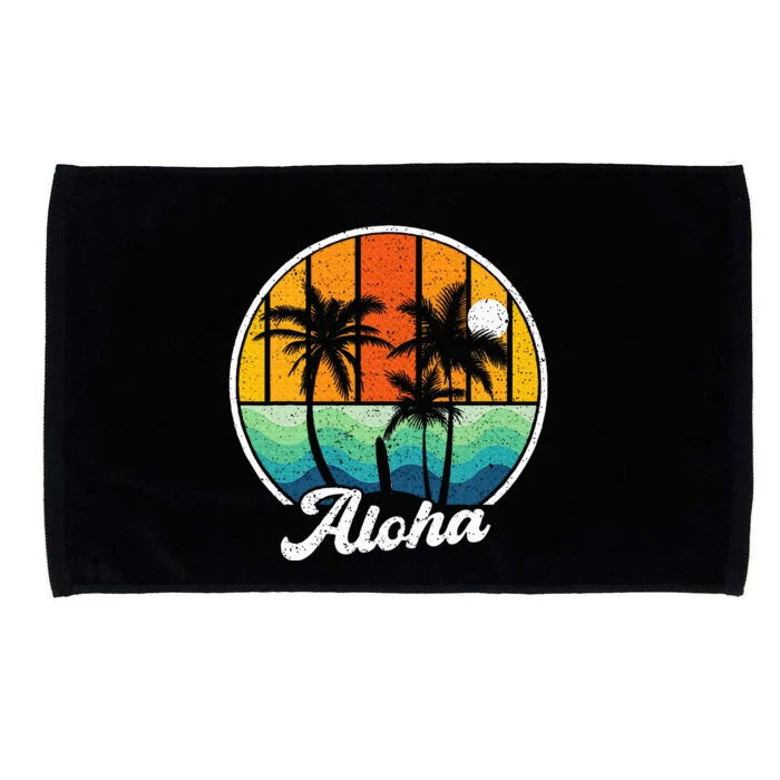 Aloha Hawaii Hawaiian Island Surf Microfiber Hand Towel