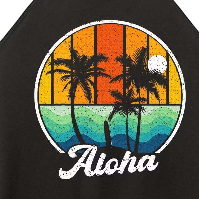 Aloha Hawaii Hawaiian Island Surf Women’s Perfect Tri Rocker Tank