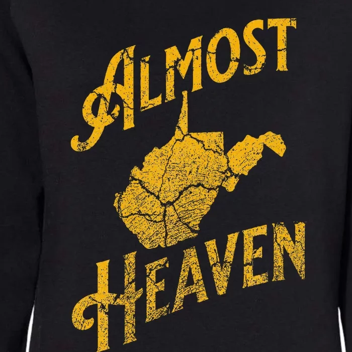 Almost Heaven Home West Virginia Map 304 Wv Womens California Wash Sweatshirt