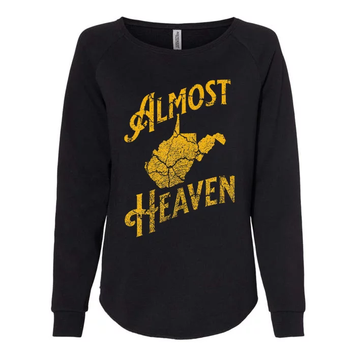 Almost Heaven Home West Virginia Map 304 Wv Womens California Wash Sweatshirt