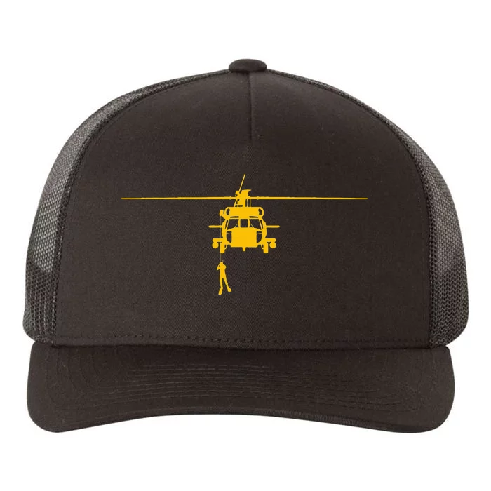 Awesome H60 Helicopter Search And Rescue Yupoong Adult 5-Panel Trucker Hat