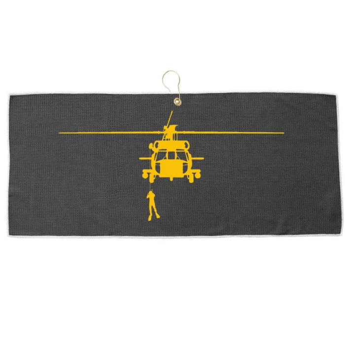 Awesome H60 Helicopter Search And Rescue Large Microfiber Waffle Golf Towel