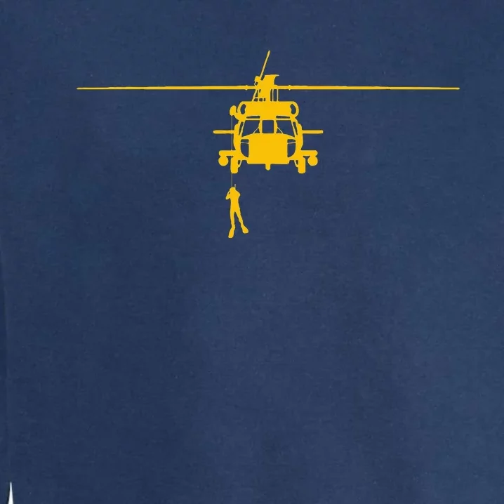 Awesome H60 Helicopter Search And Rescue Garment-Dyed Sweatshirt