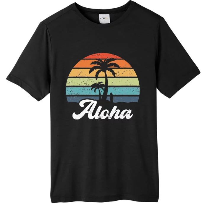 Aloha Hawaii Hawaiian Island Palm Beach Surfboard Surf ChromaSoft Performance T-Shirt