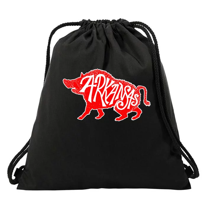 Arkansas Hog Hunting Animal Wild Boar Vintage Drawstring Bag