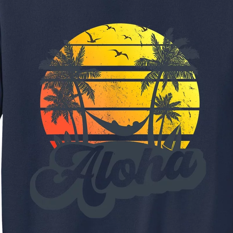 Aloha Hawaii Hawaiian Island Palm Trees Beach Vacation Sweatshirt