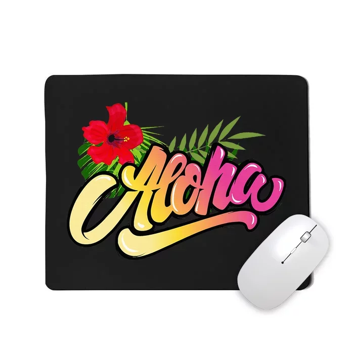 Aloha Hawaii Hawaiian Island Funny Beach Vacation Mousepad