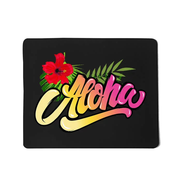 Aloha Hawaii Hawaiian Island Funny Beach Vacation Mousepad