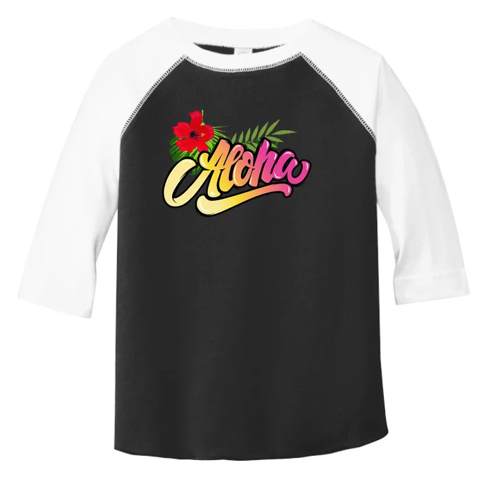 Aloha Hawaii Hawaiian Island Funny Beach Vacation Toddler Fine Jersey T-Shirt