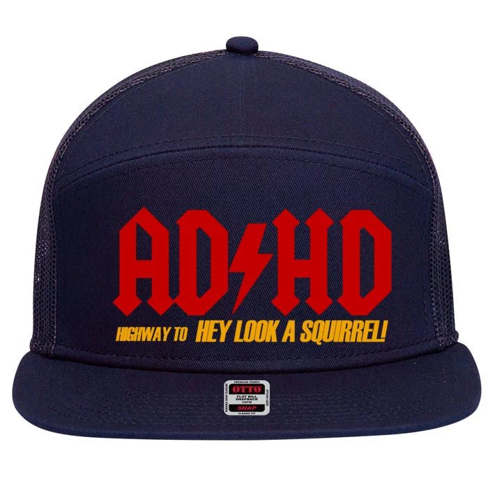 Ad Hd Highway To Hey Look A Squirrel! 7 Panel Mesh Trucker Snapback Hat