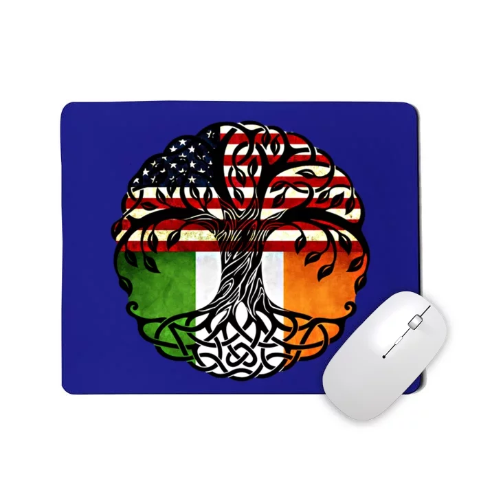 American Heart Irish Roots Patriot Usa Ireland Flag Cool Gift Mousepad