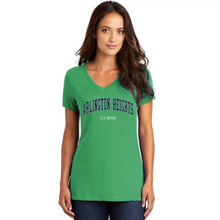 Arlington Heights Illinois Vintage Women's V-Neck T-Shirt