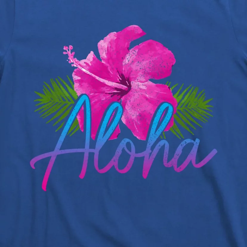 Aloha Hawaiian Islands Hawaii Surf Hibiscus Flower Surfer Cool Gift T-Shirt