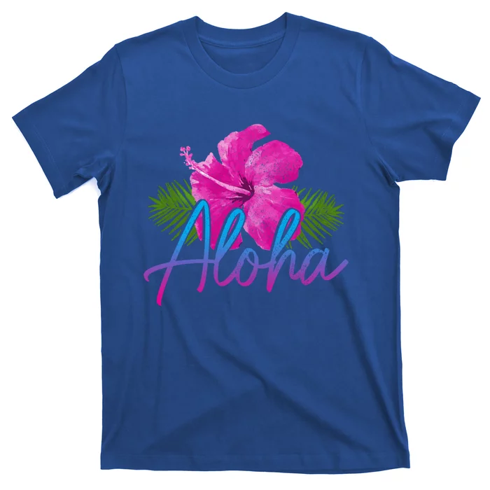 Aloha Hawaiian Islands Hawaii Surf Hibiscus Flower Surfer Cool Gift T-Shirt