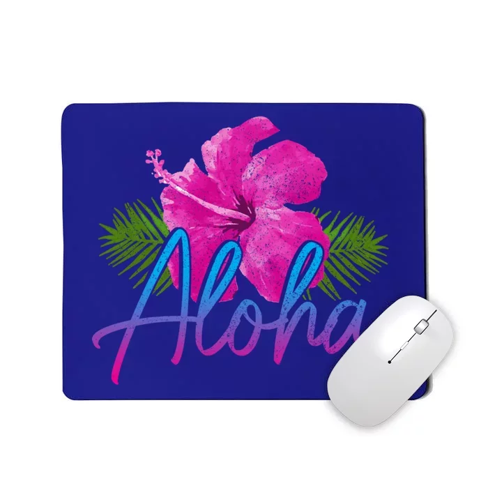 Aloha Hawaiian Islands Hawaii Surf Hibiscus Flower Surfer Cool Gift Mousepad