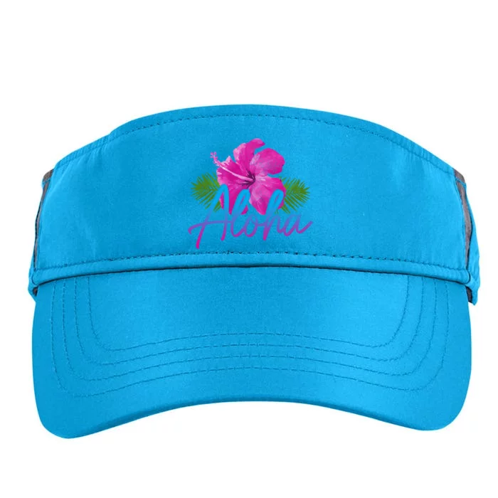 Aloha Hawaiian Islands Hawaii Surf Hibiscus Flower Surfer Cool Gift Adult Drive Performance Visor