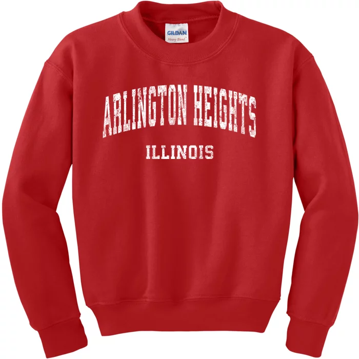 Arlington Heights Illinois Il Vintage Varsity Sports Kids Sweatshirt