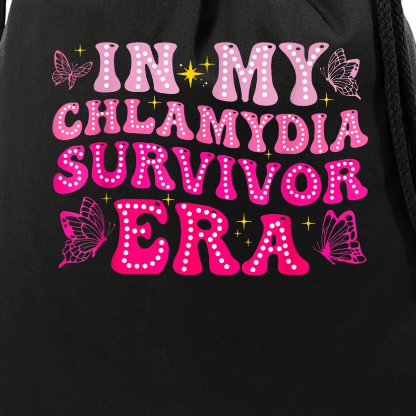 Adult Humor In My Chlamydia Survivor Era Funny Inappropriate Drawstring Bag