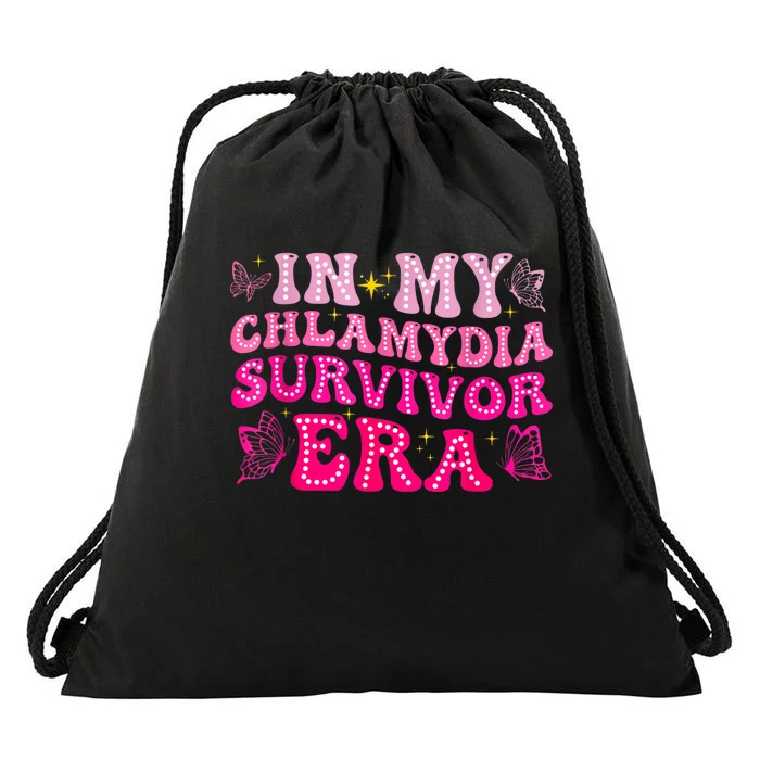 Adult Humor In My Chlamydia Survivor Era Funny Inappropriate Drawstring Bag