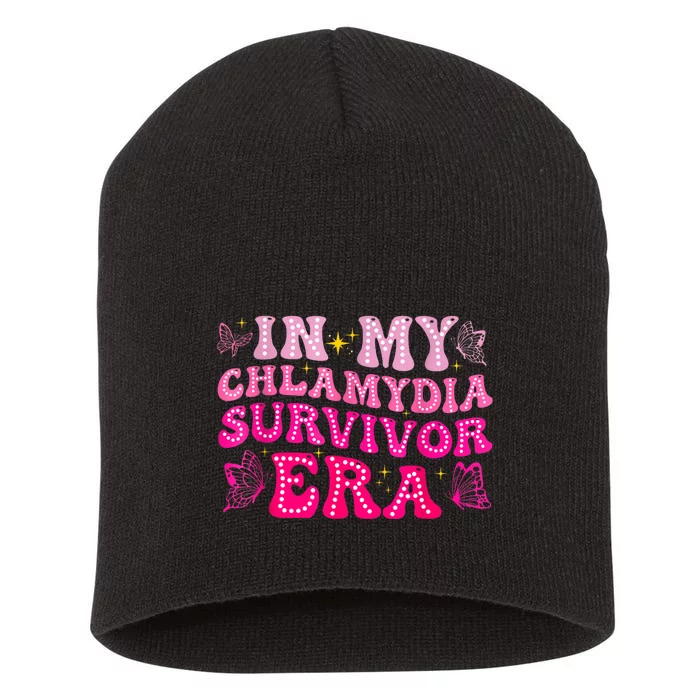 Adult Humor In My Chlamydia Survivor Era Funny Inappropriate Short Acrylic Beanie