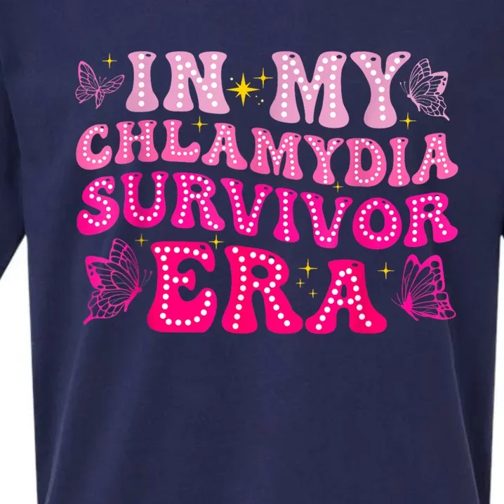 Adult Humor In My Chlamydia Survivor Era Funny Inappropriate Sueded Cloud Jersey T-Shirt