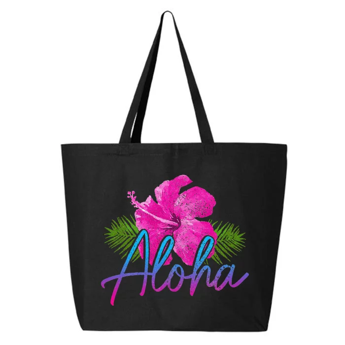 Aloha Hawaiian Islands Hawaii Surf Hibiscus Flower Surfer 25L Jumbo Tote