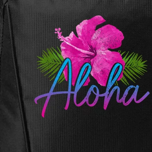 Aloha Hawaiian Islands Hawaii Surf Hibiscus Flower Surfer Great Gift City Backpack