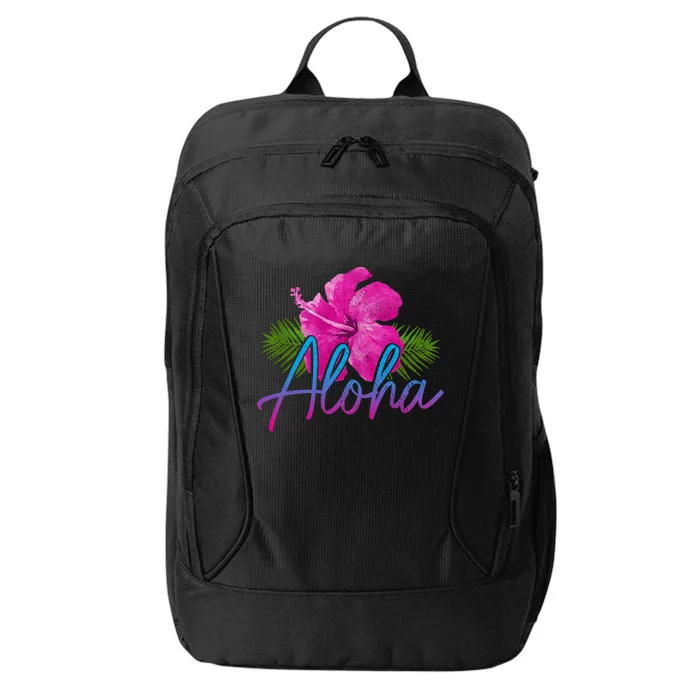 Aloha Hawaiian Islands Hawaii Surf Hibiscus Flower Surfer Great Gift City Backpack