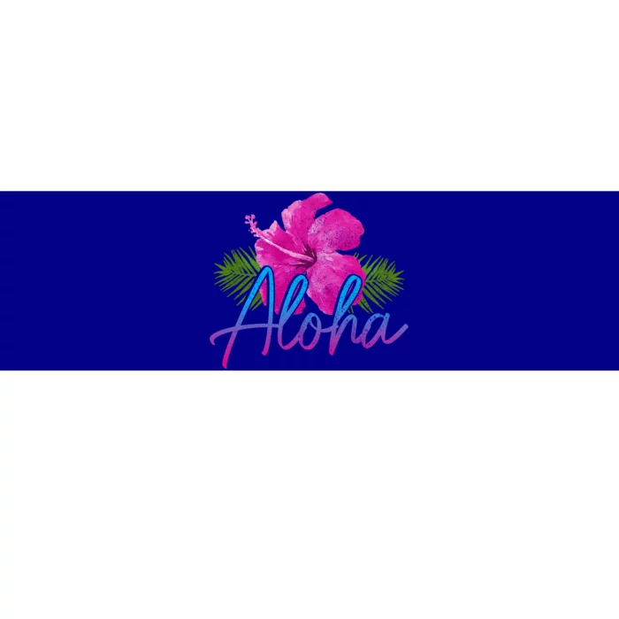 Aloha Hawaiian Islands Hawaii Surf Hibiscus Flower Surfer Great Gift Bumper Sticker