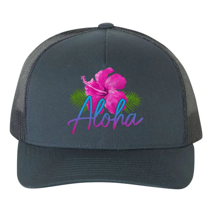 Aloha Hawaiian Islands Hawaii Surf Hibiscus Flower Surfer Great Gift Yupoong Adult 5-Panel Trucker Hat