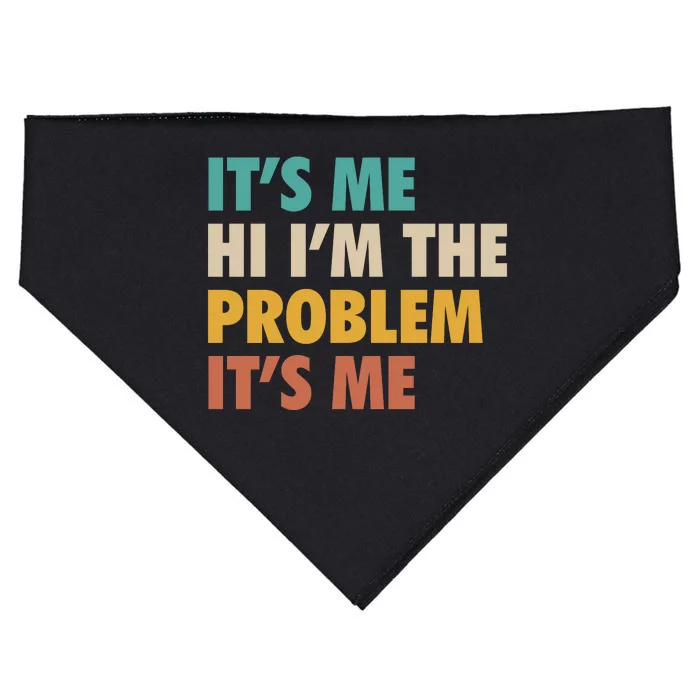 Anti Hero It's Me Hi I'm The Problem It's Me Retro Vintage USA-Made Doggie Bandana