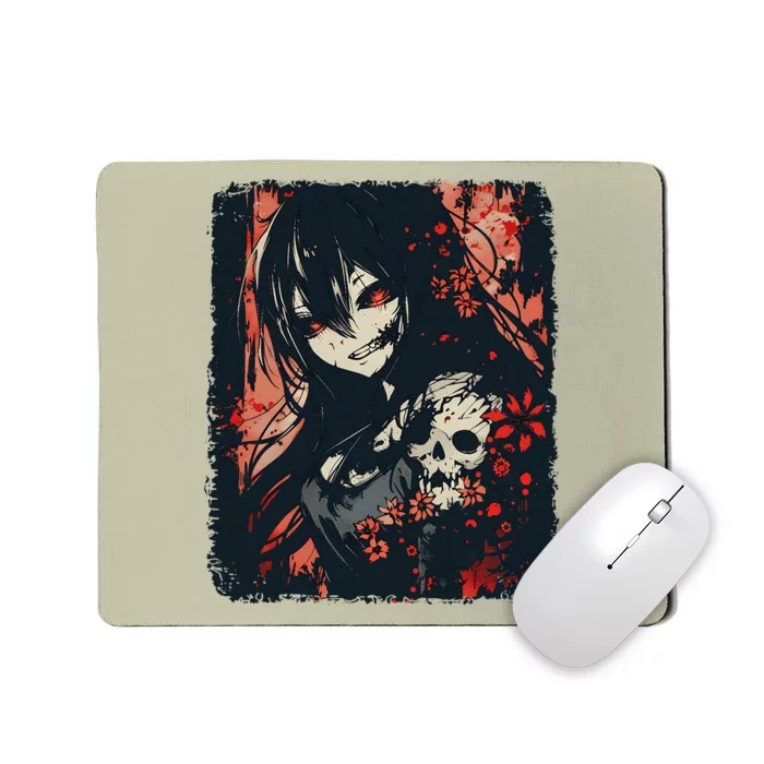 Anime Horroraesthetic Japanese Creepy Kawaii Goth Mousepad