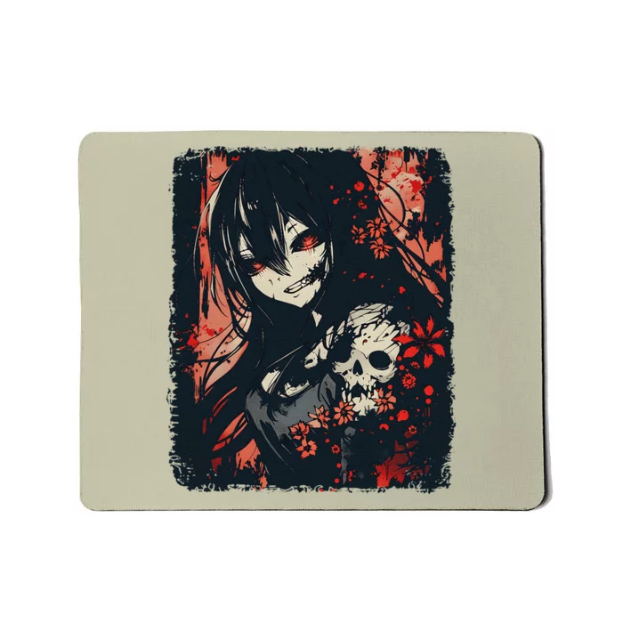 Anime Horroraesthetic Japanese Creepy Kawaii Goth Mousepad