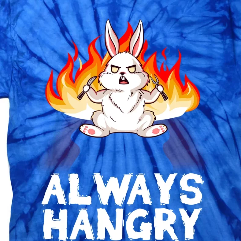 Always Hungry Knife Fire Bunny Rabbit Kawaii Anime Rodent Gift Tie-Dye T-Shirt