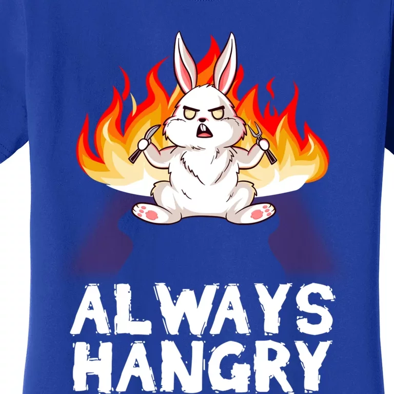 Always Hungry Knife Fire Bunny Rabbit Kawaii Anime Rodent Gift Women's T-Shirt