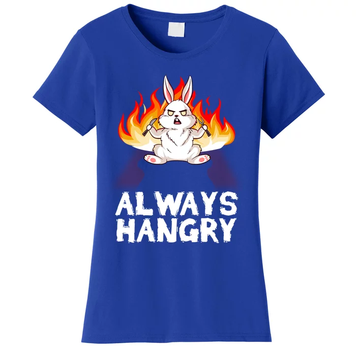 Always Hungry Knife Fire Bunny Rabbit Kawaii Anime Rodent Gift Women's T-Shirt