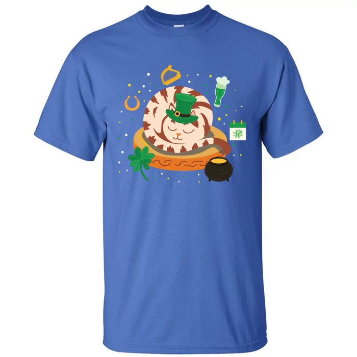 Adorable Holiday Kitten Sleepy Cat St Patrick's Day Gift Tall T-Shirt