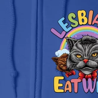 Adult Humor Lesbians Eat What Pussy Cat Funny Lgbt Pride Gift Full Zip Hoodie