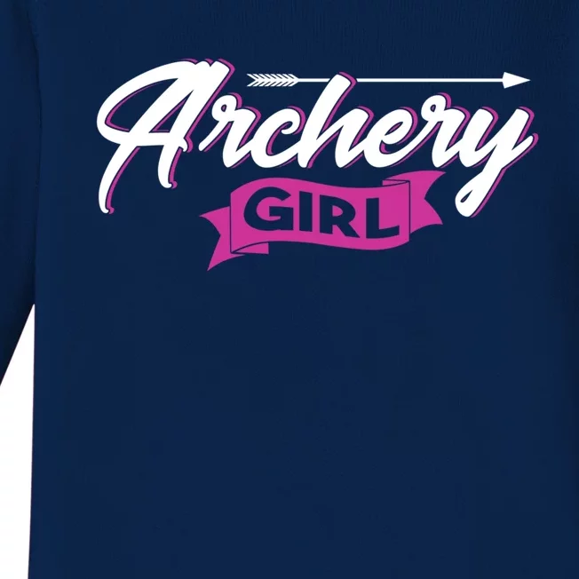 Archery Hunting Lover Athletic Bow Hunting Archer Arrow Gift Baby Long Sleeve Bodysuit