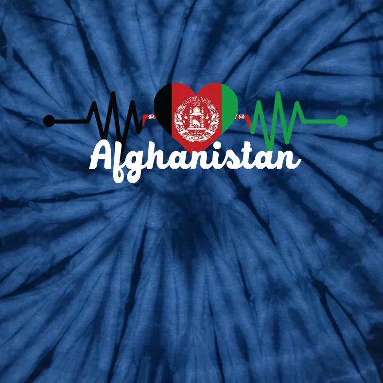 Afghanistan Heart Love Pulse Flag Support Tie-Dye T-Shirt