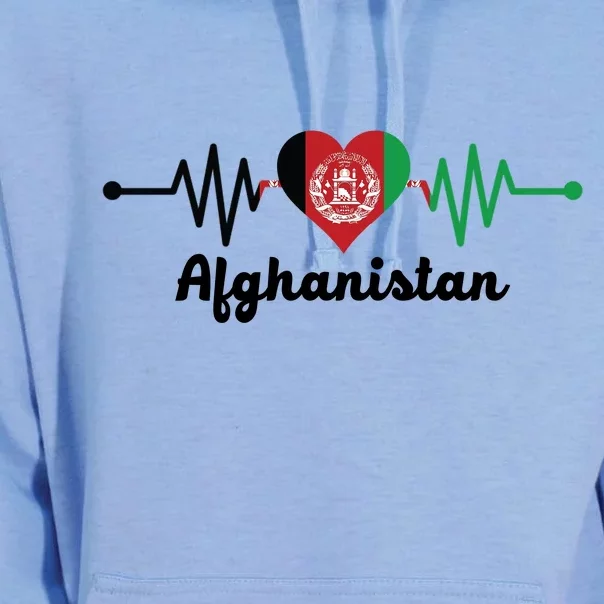 Afghanistan Heart Love Pulse Flag Support Unisex Surf Hoodie