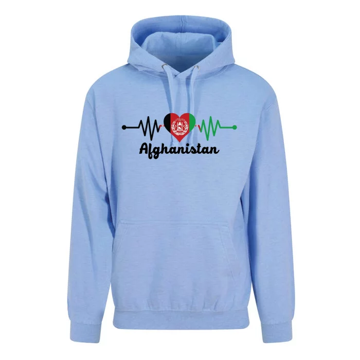 Afghanistan Heart Love Pulse Flag Support Unisex Surf Hoodie