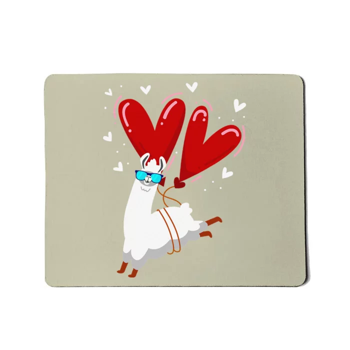 Alpaca Heart Love Valentines Day Gift For Animal Llama Lover Mousepad