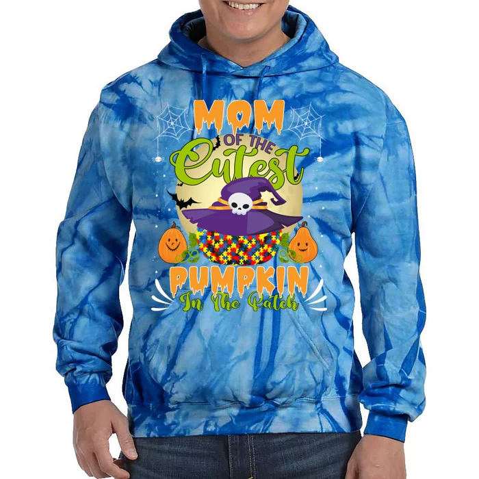 Autism Halloween Mom Of The Cutest Pumpkin In The Patch Meaningful Gift Tie Dye Hoodie