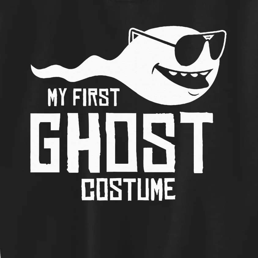 Adult Humor My First Ghost Costume Funny Halloween Gift Kids Sweatshirt