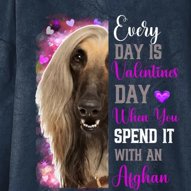 Afghan Hound Mom Funny Valentines Day Dog Lovers Afghanistan Gift Hooded Wearable Blanket